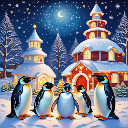 828413 cute christmas penguins aranyos karacsonyi pingvinek 2