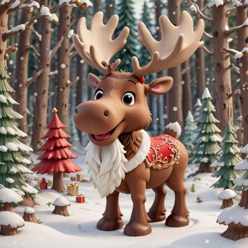 715362 christmas moose cartoon karacsonyi javorszarvas meserajz