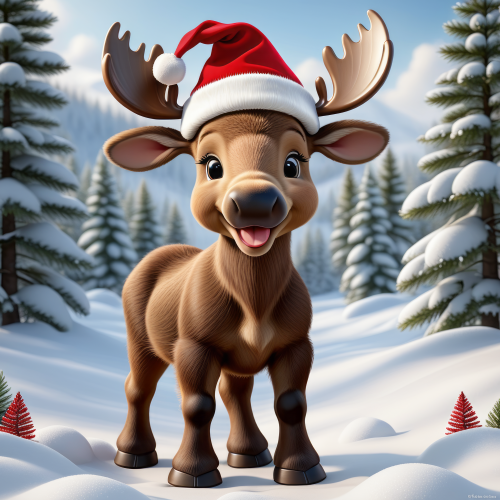 428250 mikulas javorszarvas bebi baby moose santa cute