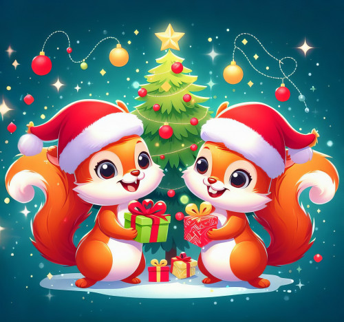 699314 santa squirrels mikulas mokusok