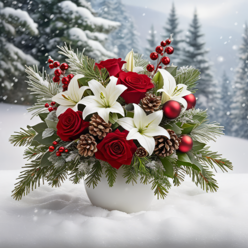 368263 karacsonyi viragcsokor christmas bouquet 2