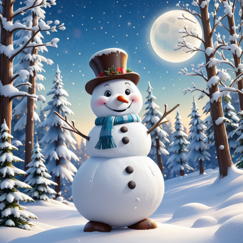 72248 cute snowman aranyos hoember 3