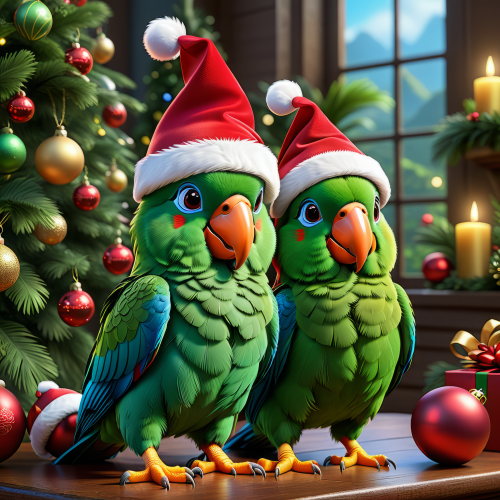303338 santa parrots cartoon mikulas papagajok 3