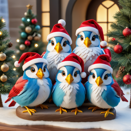 191274 christmas birds cartoon karacsonyi madarak meserajz 008