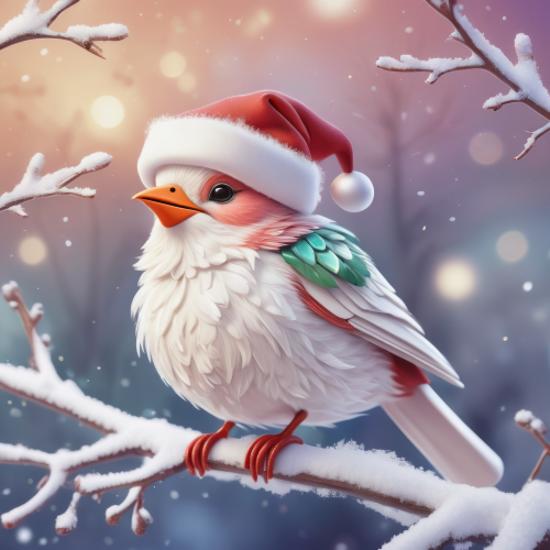 825015 cute santa bird aranyos mikulas madar 2