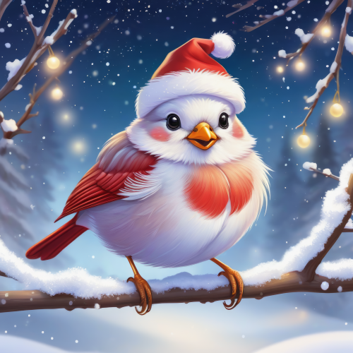 479107 cute santa bird aranyos mikulas madar4