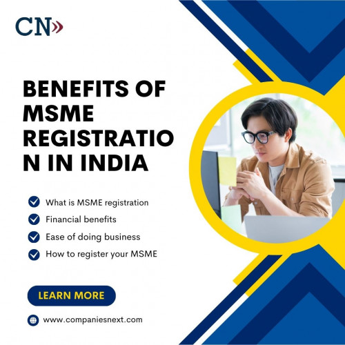 "Discover the power of MSME registration in India. This concise guide outlines the benefits and simple steps to register your business, unlocking financial aid, market access, and credibility. Access government schemes and propel your MSME towards growth and success today.Visit mor information here -https://companiesnext.com/msme-registration