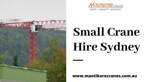 If you are looking for the small crane hire Sydney, you are in the right place. Mantikore Cranes provides cranes at an affordable price according to your project needs. For more information visit our website and contact us today!
Source:  https://mantikorecranes.com.au/