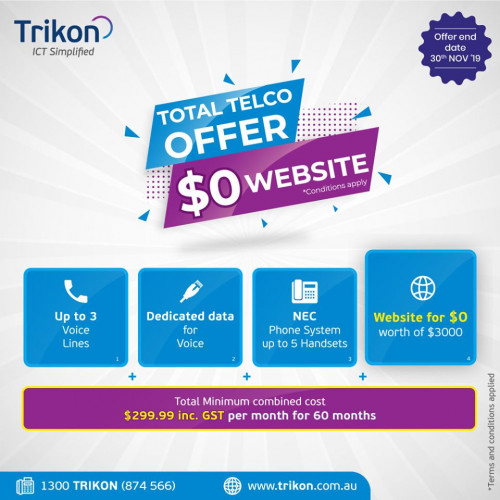 Trikon Business Phone System Offer