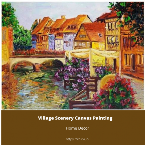 Home Decor offer, Buy Wall Paintings online to decorate your home with our range of modern, abstract, still life, nature, oil, watercolor or canvas paintings. Give your walls a complete makeover with this Village Scenery Canvas Painting. Check it out here➡️ https://khirki.in/collections/abstract-wall-paintings