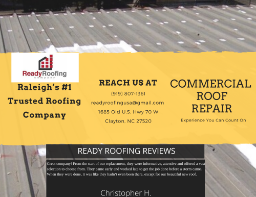Ready Roofing is a BBB-accredited roofing company offering a full range of commercial and residential services, including insurance claim help, in Raleigh, NC.