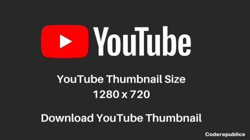 Download Youtube videos thumbnail image in Full HD(1080), HD (720), SD, and also in small size. These Youtube thumbnail size are according to Youtube Guidelines. This youtube thumbnail generator is free to use.
https://www.coderepublics.com/tools/Youtube-thumbnail-generater.php