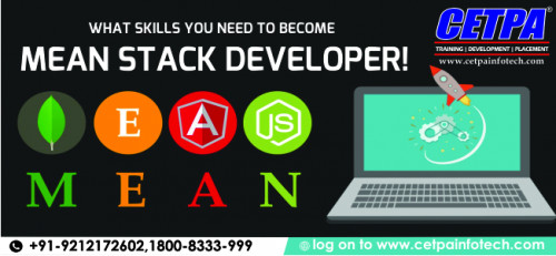 If one is looking to learn Mean Stack Training or Full Stack Training then I can suggest CETPA as the best option. Skills you need to become mean stack developer  are CETPA covers all modules of Mean Stack in detail like Mongo DB, Express JS, Node JS and Angular JS. They cover things in details like different versions of Angular JS, so proudly I can say CETPA is the best training company for Mean Stack in Noida or in Delhi NCR. Thanks CETPA for delivering high quality training.