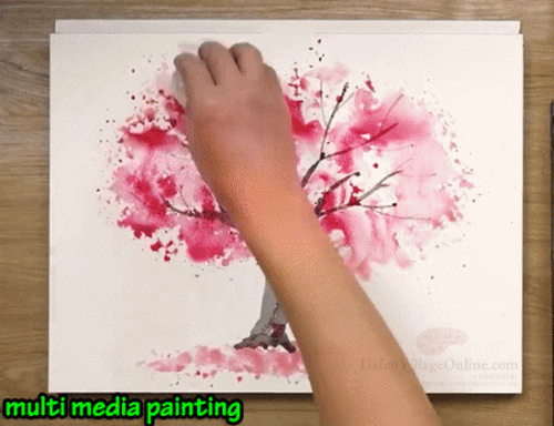 multi media painting