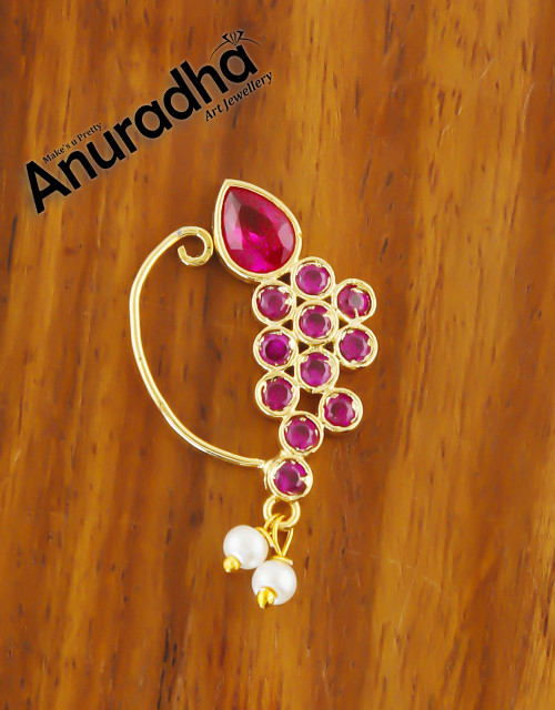 Buy exclusive collection of designer nathni design online at lowest price. Also, get 10% off on your purchase by applying this coupon code AAJ10BA1. To see more designs click on given link: https://www.anuradhaartjewellery.com/artificial-jewellery/maharashtrian-jewellery/nath/66