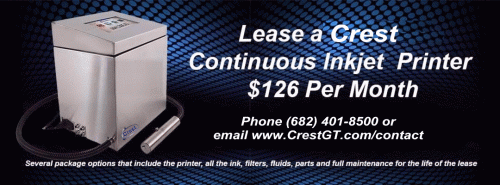 At Crest GT, we offer the top-notch Continuous Inkjet Printer equipment and all-inclusive solutions at unbeatable prices. No additional or hidden costs! Call 682-401-8500.