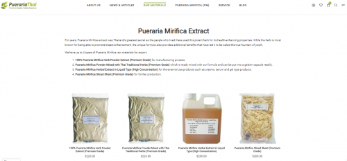 We are the #1 in planting and manufacturing premium Pueraria Mirifica Extract in the world We follow 5&#039;G concept plantation, produce its best quality
Visit Website:-https://www.puerariathai.com/pueraria-mirifica-extract/