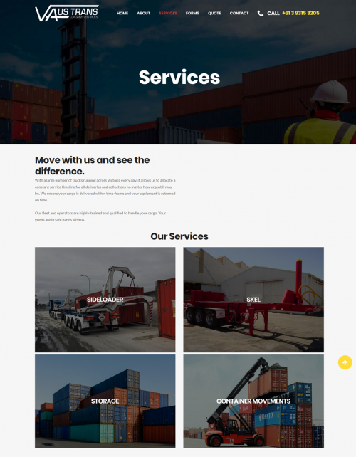We are best Australia Logistics Company. We provide Shipping Container Transport, Sideloader Container Services and Skel fleet in Melbourne. Our fleets are highly-trained and qualified to handle your cargo.

Visit website:- https://vaustrans.com.au/services/