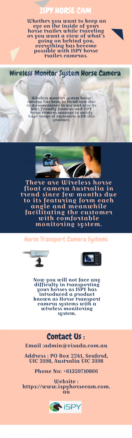 Wireless Ispy Horse Camera is very useful tool for a traveller to go with the horse. Its high technology camera can be used for home security.https://www.ispyhorsecam.com.au/