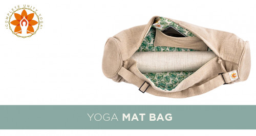 Shop for elegant yoga mat bag from Complete Unity Yoga. These are made from sustainable natural fabric. We guarantee that you will be truly satisfied with our high quality, durable, weather-resistant bags.
